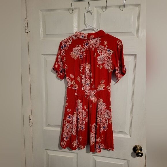 Free people red floral mini dress - Picture 6 of 8